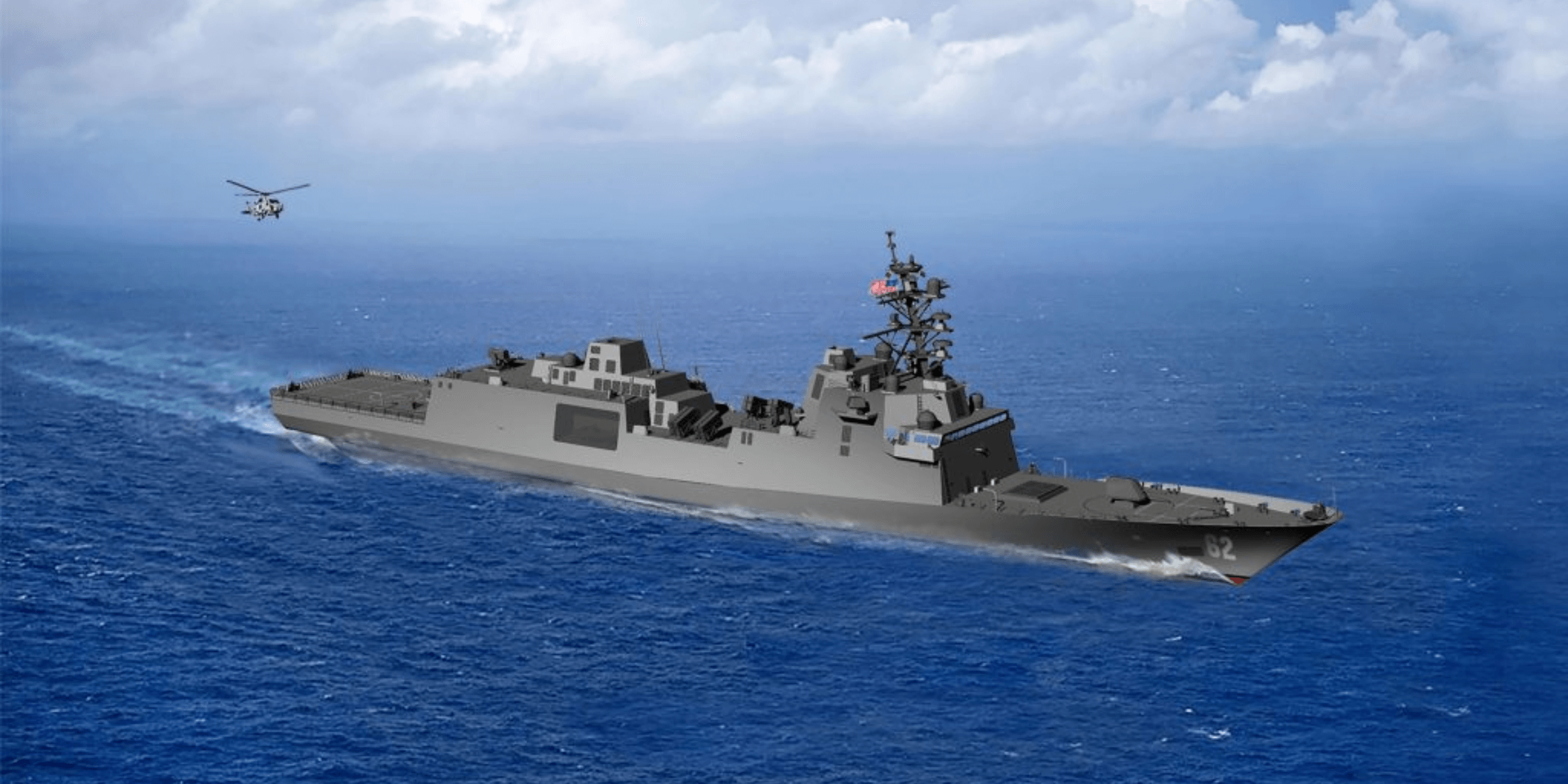 Rendering of U.S. Navy guided-missile frigate FFG 62