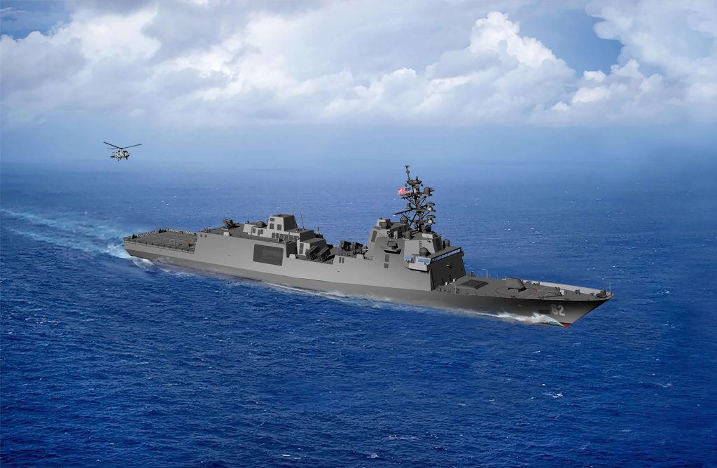 Rendering of U.S. Navy guided-missile frigate FFG 62