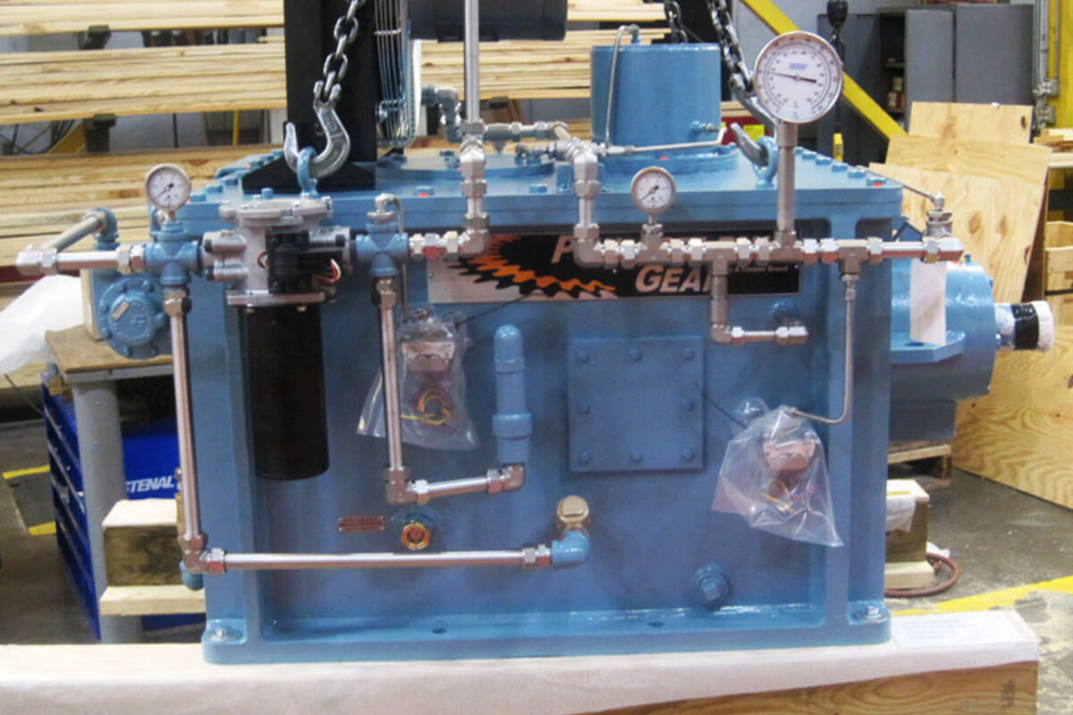Philadelphia gearbox ready for shipment outfitted with upgraded lubrication system 