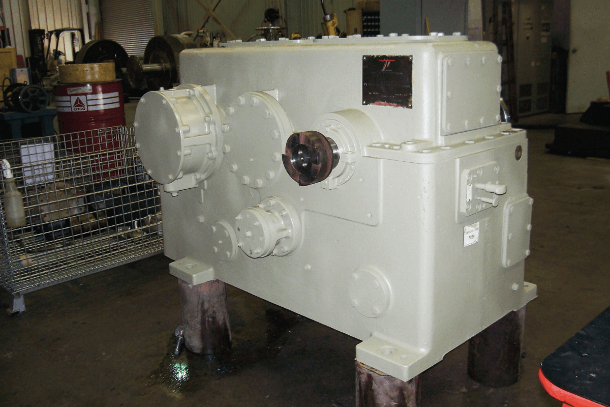 Repaired Philadelphia gearbox for salt plant 